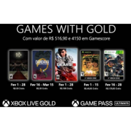 Jogos grátis do Xbox Games with Gold de fevereiro