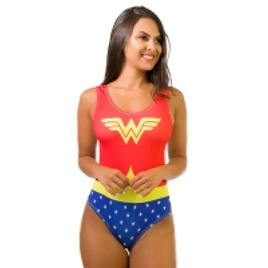 Imagem da oferta Body Kaisan Sublimado Cavado nas Costas Wonder Woman - Vermelho
