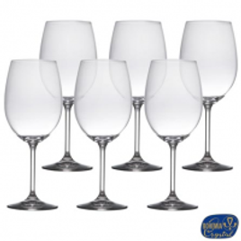 Imagem da oferta Conjunto de Taças para Vinho em Crystalite de 580 ml com 06 Peças - Bohemia - 5251 - RJ5251
