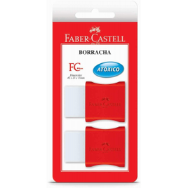 Imagem da oferta Borracha Branca Pequena com Capa Plástica - Faber-Castell - FC Max - SM/107024 - 2 Unidades