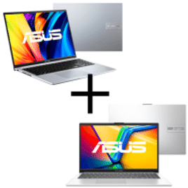 Imagem da oferta Kit Notebooks Asus Intel I7-1255U 8GB 256GB SSD W11 X1605ZA-MB310W + Asus Intel I3-N305 4GB 256GB SSD Linux E1504GA-NJ447