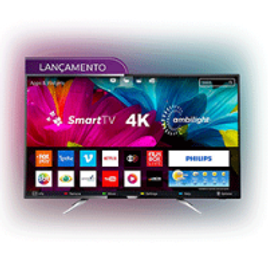 Imagem da oferta Smart TV LED Ambilight 55" Philips 55PUG6212/78 Ultra HD 4k com Conversor Digital 4 HDMI 2 USB Wi-Fi 60Hz - Preto no Sub