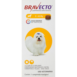 Imagem da oferta Bravecto Cães 2 até 4,5kg - 112,5mg