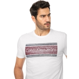 Imagem da oferta Camiseta Calvin Klein Jeans Estampada Branca