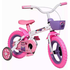 Imagem da oferta Bicicleta Aro 12 Styll Bubu e as Corujinhas - Branco / Rosa