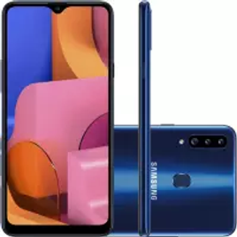 Imagem da oferta Smartphone Samsung Galaxy A20s 32GB Azul 4G - 3GB RAM Tela 6,5” Câm. Tripla + Câm. Selfie 8MP