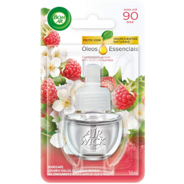 10 Unidades Difusor Elétrico Bom Ar Lirio Framboesa e Jasmim Refil 16ml