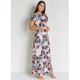 Vestido com Recorte Floral Rosê - Rosalie
