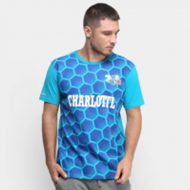 Imagem da oferta Camiseta Mitchell & Ness Charlotte Hornets Print Soccer Masculina - Azul P