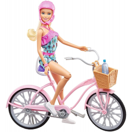 Imagem da oferta Boneca Barbie com Bicicleta FTV96 - Mattel