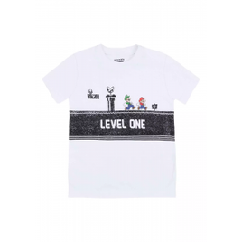 Imagem da oferta Camiseta Infantil Menino Flamê com Estampa Nintendo Hering Kids - Branco