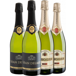 Kit Espumantes Espanhóis Tanggier Brut e Gran Delmio - 4 Unidades