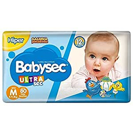 Fraldas Descartáveis Babysec Ultrasec Galinha Pintadinha Tam. M - 80 Unidades