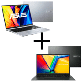 Imagem da oferta Kit Notebooks Asus VivoBook 16 i7-1255U 8GB SSD 512GB W11 X1605ZA-MB311W + Vivobook Go 15 Ryzen 5-7520U 8GB SSD 512GB KeepOS E1504FA-NJ732