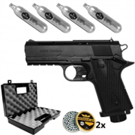 Imagem da oferta Kit Pistola de Pressão Co2 WinGun Rossi W401 4,5mm - 15 Tiros