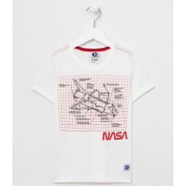 Imagem da oferta Camiseta Infantil Estampa Nasa - Tam 7 a 14 anos