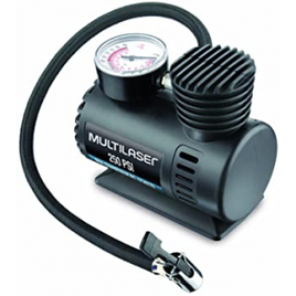 Compressor de Ar Multilaser 12v Vazão 15l Min 250psi 3 Bicos Adaptadores - AU601
