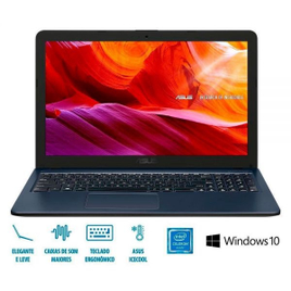 Imagem da oferta Notebook Asus Vivobook X543 Celeron N3350 4GB HD 500GB Tela 15,6" HD W10 - X543NA-GQ342T