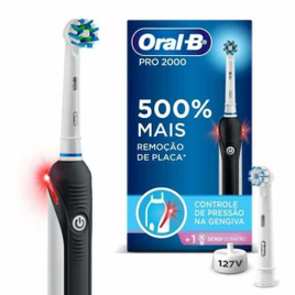 Imagem da oferta Escova Dental Elétrica OralB Pro 2000 Sensi Ultrafino 110V
