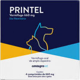 Imagem da oferta Vermífugo Centagro Vet Printel para Cães e Gatos - 4 Unidades