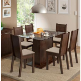Imagem da oferta Conjunto Sala de Jantar Gales Madesa Mesa com 6 Cadeiras