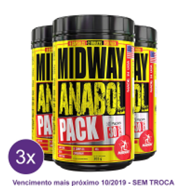 Imagem da oferta Kit 3x Anabol Pack Pré Treino Completo com Cafeína Aminoácidos Vitaminas e Minerais - Midway USA