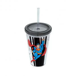 Imagem da oferta Copo com Canudo DC Super-Homem 500ml - Home Style