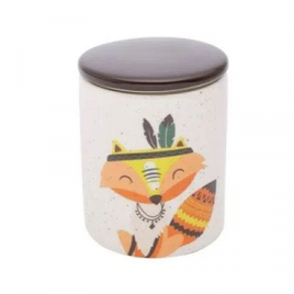 Potiche Cerâmica Granilite Apache Fox Branco 103x103x13 Cm