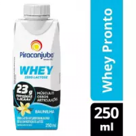 Imagem da oferta 10 Unidades de Whey Zero Lactose Sabor Baunilha Piracanjuba 250ml