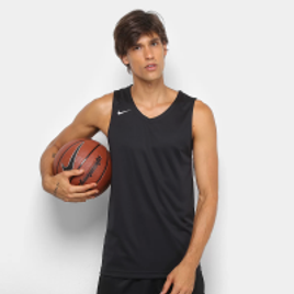 Imagem da oferta Camiseta Regata Nike Dri Fit STK Jersey Masculina - Preto e Branco