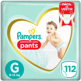 Fralda Descartável Pampers Premium Care Pants G - 112 Unidades