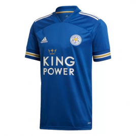Imagem da oferta Camisa Leicester Home 20/21 s/n° Torcedor Adidas Masculina - Azul Royal e Branco - Tam P