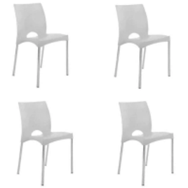 Imagem da oferta Kit 4 Cadeiras Boston Branco