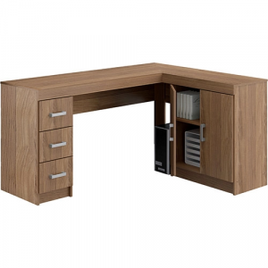 Mesa para Computador Espanha 3 Gavetas Castanho - Politorno