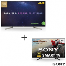 Imagem da oferta Smart TV 4K Sony 75 XBR-75X905F com X-Motion Clarity, UpScalling e Wi-Fi + Smart TV 4K Sony 55 KD-55X705F com 4K X-Reality Pro e Wi-Fi