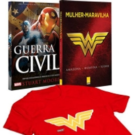Imagem da oferta Livro - Mulher-Maravilha + Guerra Civil + Camiseta