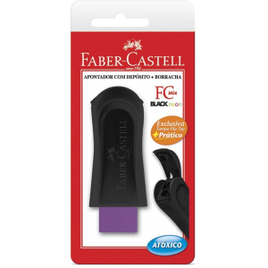 Imagem da oferta Apontador com Borracha - Faber-Castell - Mix 4 Cores Sortidas Black Neon