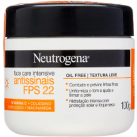 Imagem da oferta Creme Facial Neutrogena Face Care Intensive Antissinais FPS 22 100g