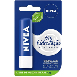 2 Unidades - Hidratante Labial Nivea Original Care Transparente - 4,8G