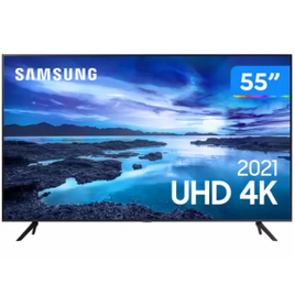 Imagem da oferta Smart TV 55” Crystal 4K Samsung Wi-Fi Bluetooth HDR Alexa Built in 3 HDMI 1 USB - 55AU7700