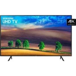 Imagem da oferta Smart TV LED 65" Samsung Ultra HD 4k UN65NU7100GXZD com Conversor Digital 3 HDMI 2 USB Wi-Fi Solução Inteligente de Cabo