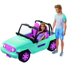 Imagem da oferta Boneca Barbie e Ken com Veículo GHT35 - Mattel