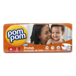 Imagem da oferta Fraldas Pom Pom M Protek Proteção de Mãe Jumbo - 30 Unidades