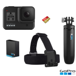 Imagem da oferta Câmera Digital GoPro Hero 8 Black 12MP 4K + Bateria Extra + Cartão SD 32GB + Shorty + Faixa