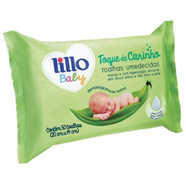 Imagem da oferta Toalhas Umedecidas Baby - Lillo Pacote com 50 unidades