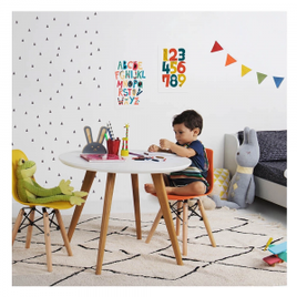 Imagem da oferta Conjunto Mesa Mini Square Infantil com 2 Cadeiras Effeil - Branco