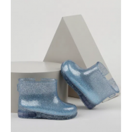 Imagem da oferta Bota Galocha Infantil Baby Club com Glitter e Luz Azul Claro
