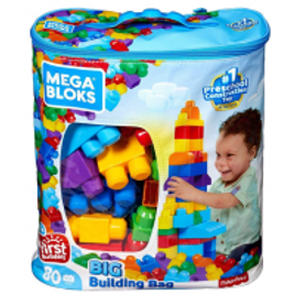 Imagem da oferta Brinquedo Blocos de Montar Mega Bloks Sacola com 80 Peças DCH63 - Fisher-Price