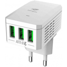 Imagem da oferta Carregador AC/USB C3 Tech, branco, Universal 3,4A, UC-310WH
