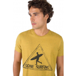 Imagem da oferta Camiseta Fit Estampada Amarelo Escuro - Tam P